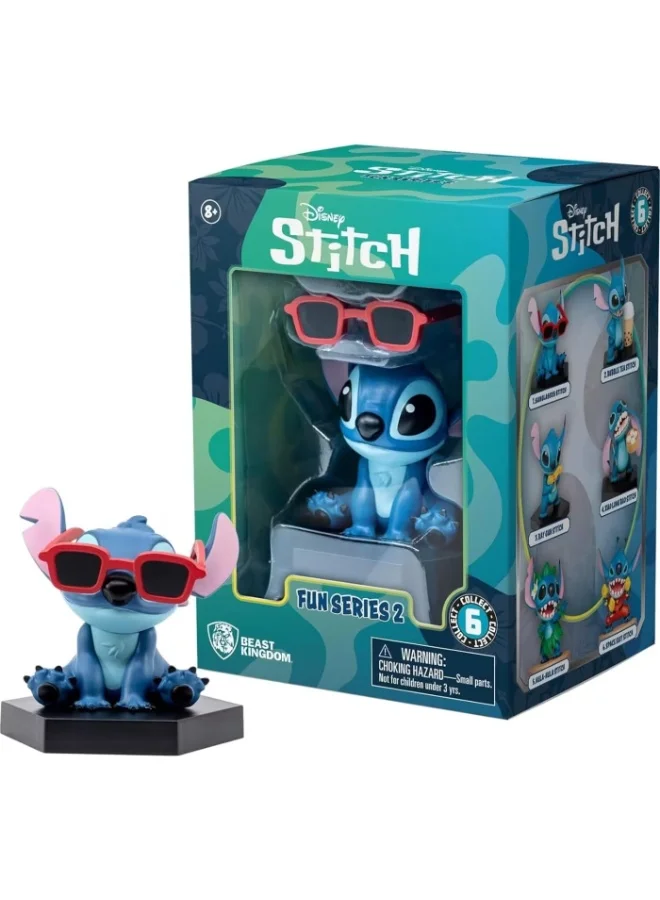 Disney Lilo & Stitch Fun Series 2 with Window Box - Sunglasses Stitch | Collectible Figure | Stitch Figurine | Display Figure | Perfect Gift for Collectors and Kids